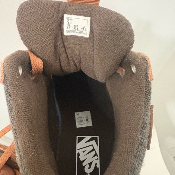 Vans Brown High-Top Sneakers with Suede Finish - Picture 6 of 6